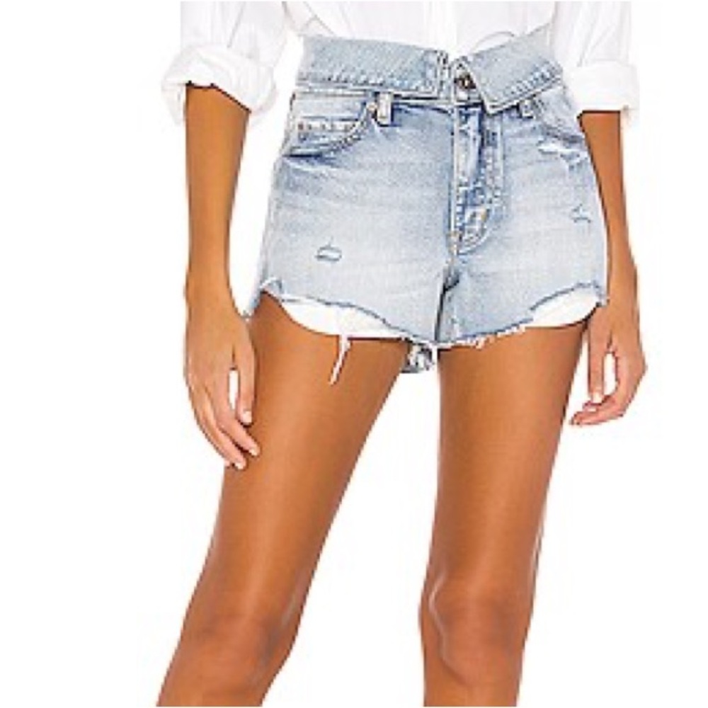 Pistola Winston Fold Over Jean Shorts